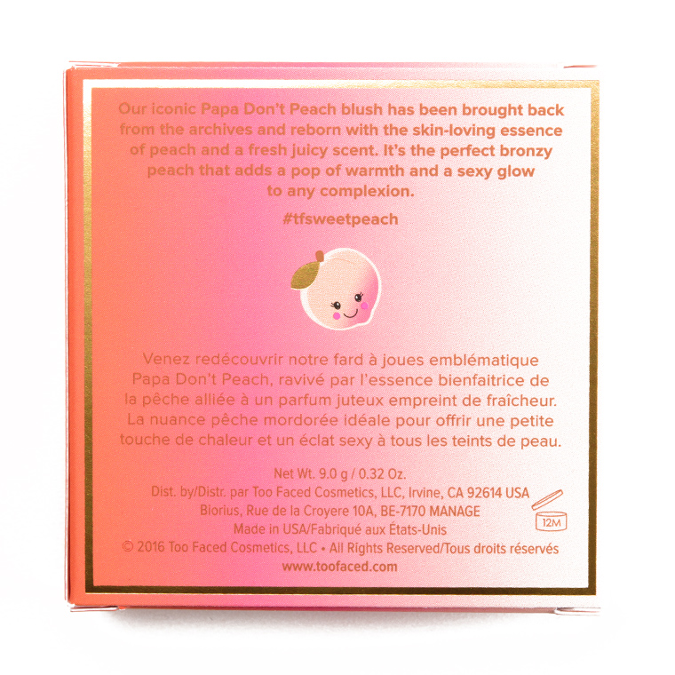 Too Faced Papa Don't Peach Sweet Peach Blush