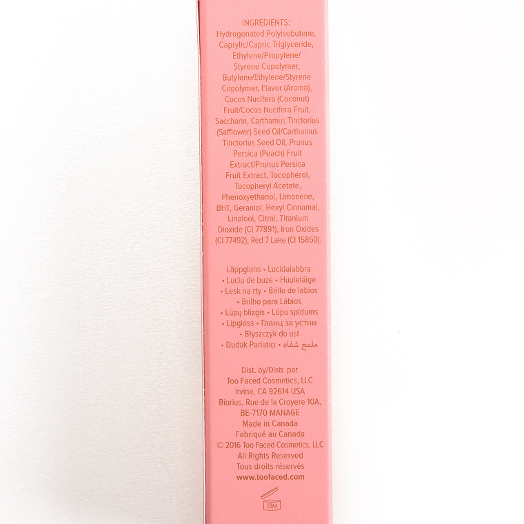 Too Faced Peach Fuzz Sweet Peach Creamy Peach Oil Lip Gloss
