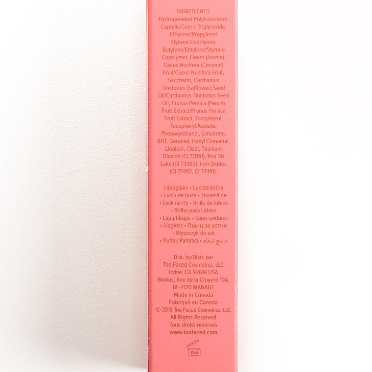 Too Faced Peach-sicle Sweet Peach Creamy Peach Oil Lip Gloss