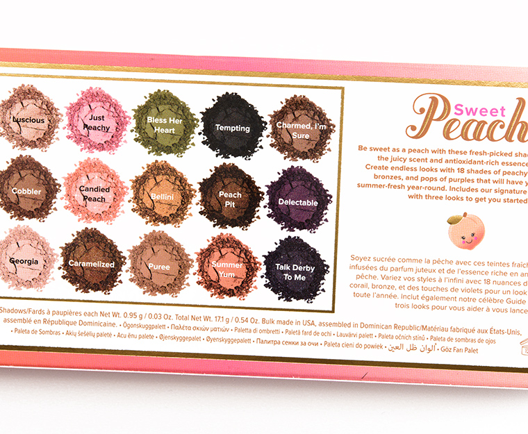 Too Faced Sweet Peach Summer 2016 Eyeshadow Palette