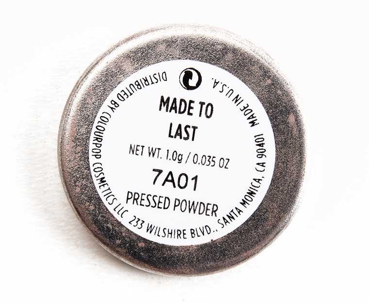 ColourPop Made to Last Pressed Powder Shadow