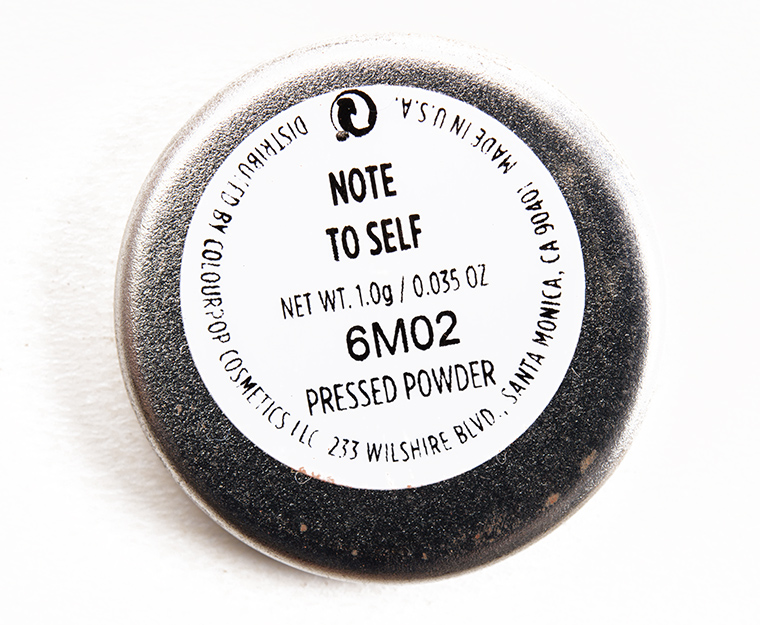 ColourPop Note to Self Pressed Powder Shadow