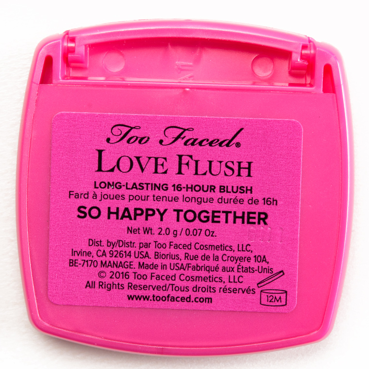 Too Faced Better Together Love Flush Long-Lasting 16-Hour Blush