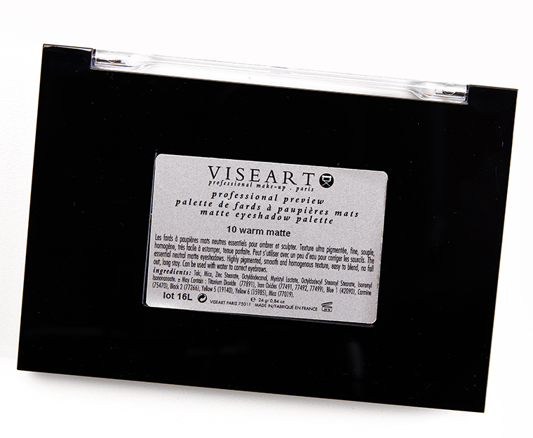 Viseart Warm Mattes (10) Eyeshadow Palette