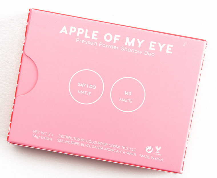 ColourPop Apple of My Eye Pressed Powder Eye Duo