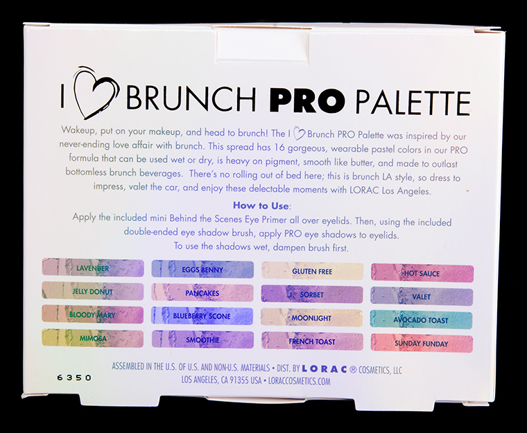LORAC I Love Brunch Spring 2017 Eyeshadow Palette