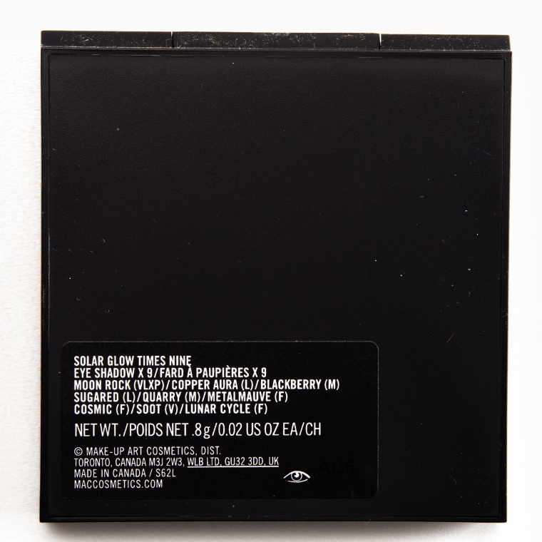 MAC Solar Glow Times Nine Eyeshadow x 9 Palette
