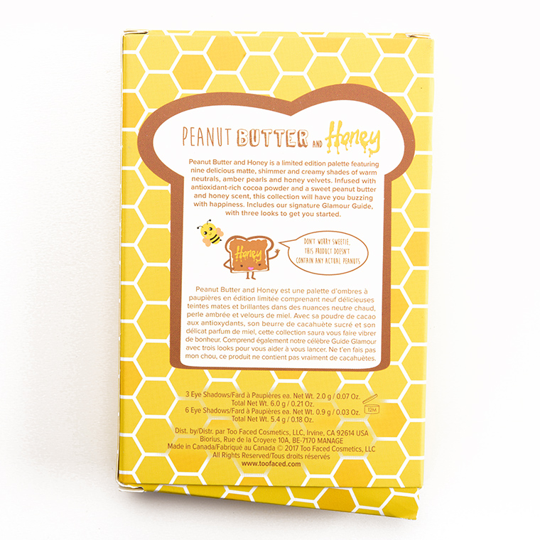 Too Faced Peanut Butter and Honey Eye Shadow Collection