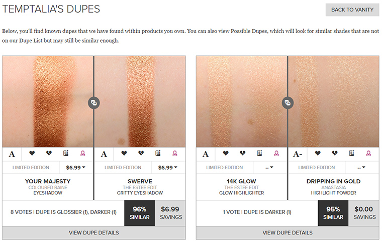 MyTemptalia | Vanity & Wish List Updates