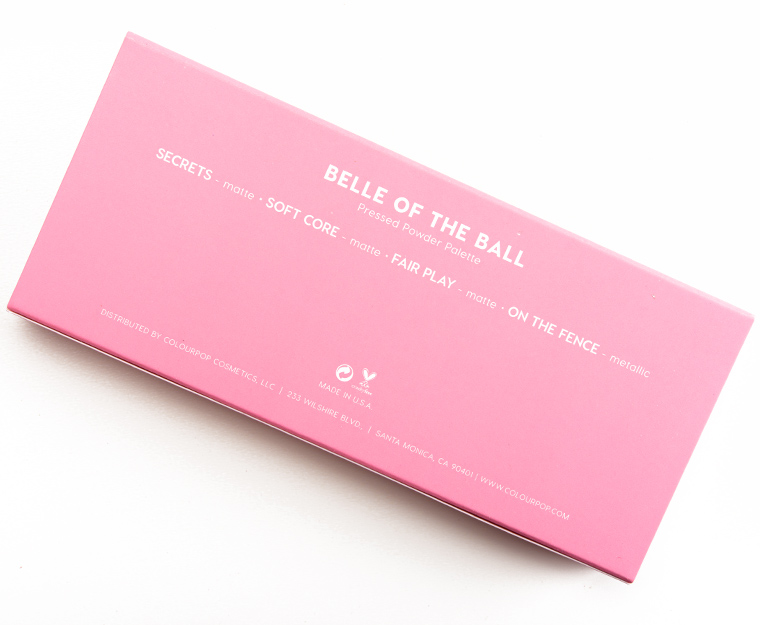 ColourPop Belle of the Ball 4-Pan Pressed Powder Shadow Palette