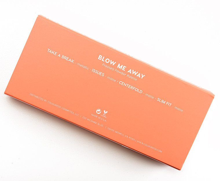 ColourPop Blow Me Away 4-Pan Pressed Powder Shadow Palette