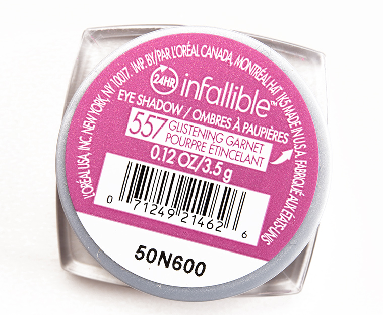 L'Oreal Glistening Garnet Infallible 24-Hour Eyeshadow