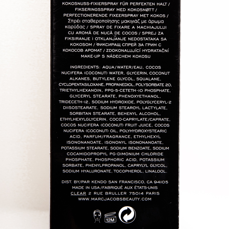 Marc Jacobs Beauty Re(cover) Perfecting Coconut Setting Mist