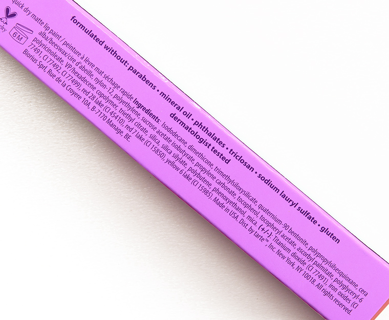 Tarte Festival Tarteist Quick Dry Matte Lip Paint