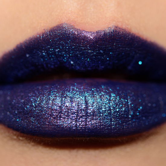 Urban Decay White Lie Topcoat over Heroine Vice Lipstick
