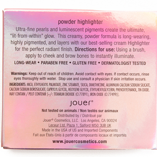 Jouer Rose Gold Powder Highlighter Review, Photos, Swatches