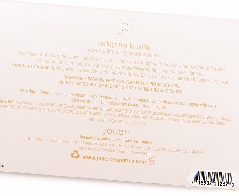 Jouer Springtime in Paris Eyeshadow Palette