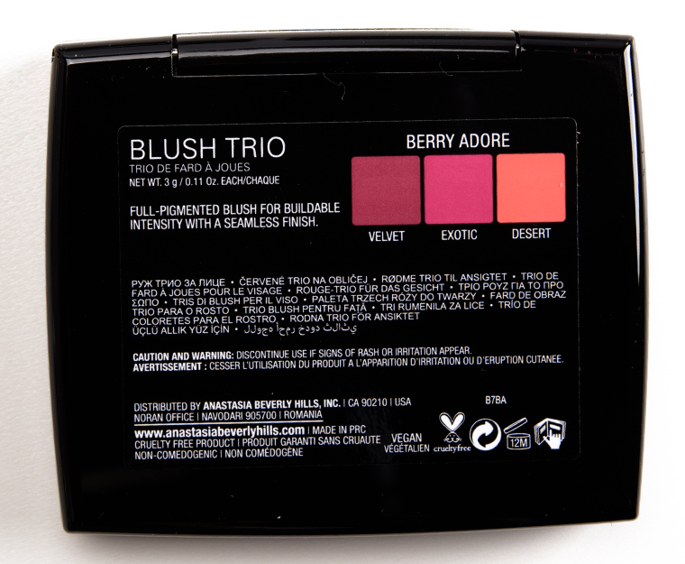 Anastasia Berry Adore Blush Trio