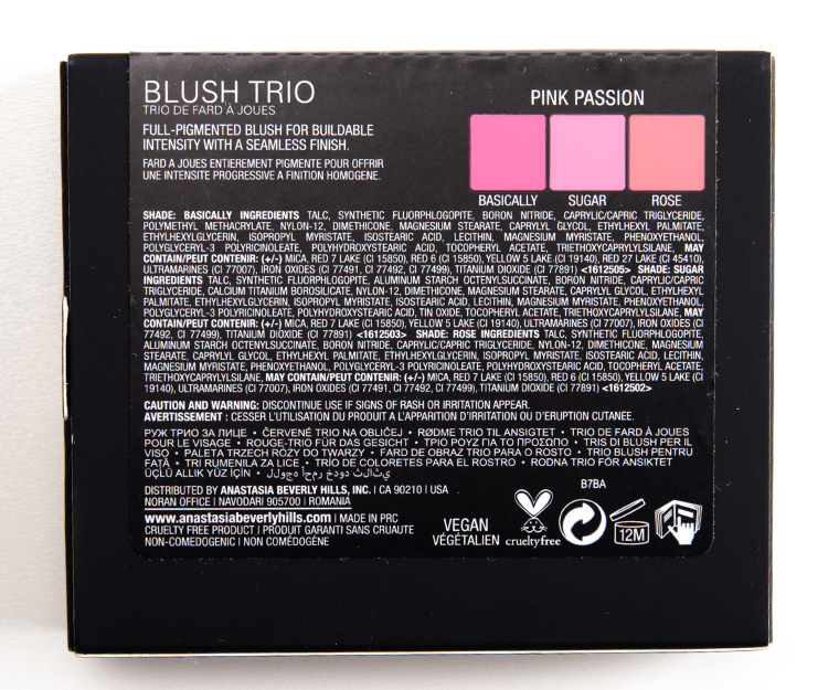 Anastasia Pink Passion Blush Trio