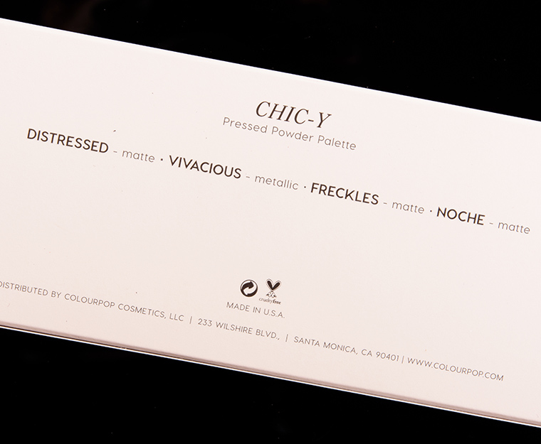 ColourPop Chic-y 4-Pan Pressed Powder Shadow Palette