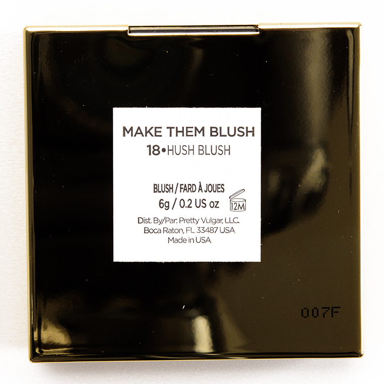 Pretty Vulgar Hush Blush Make Them Blush Powder Blush
