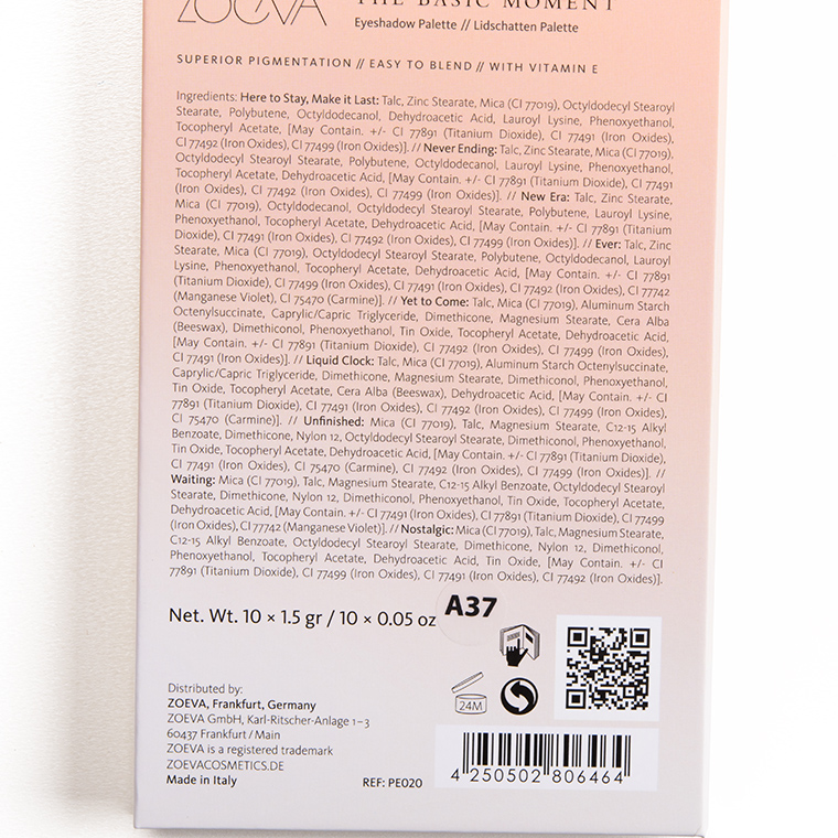 Zoeva Basic Moment Eyeshadow Palette