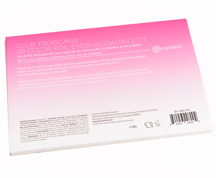 BH Cosmetics Club Tropicana 28-Color Eyeshadow Palette