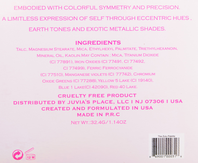 Juvia's Place Zulu Eyeshadow Palette