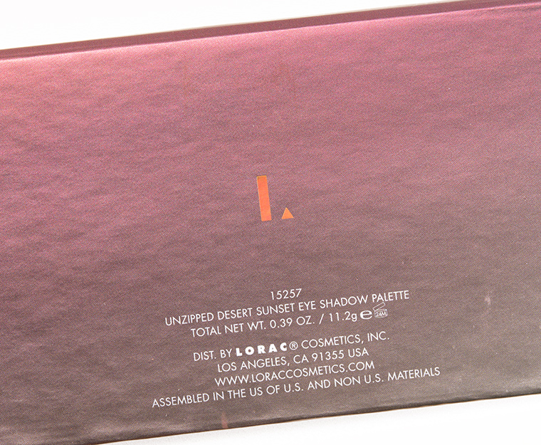 LORAC Unzipped Desert Sunset 10-Pan Eyeshadow Palette