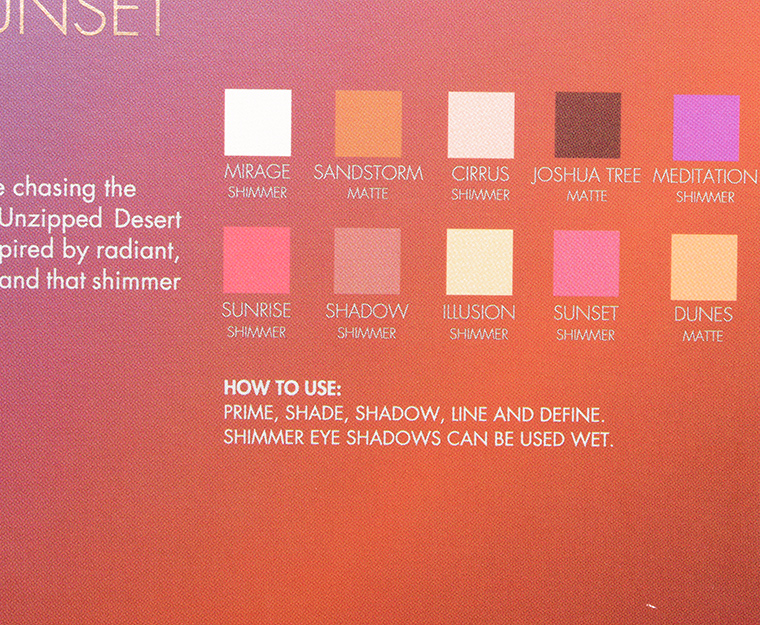 LORAC Unzipped Desert Sunset 10-Pan Eyeshadow Palette