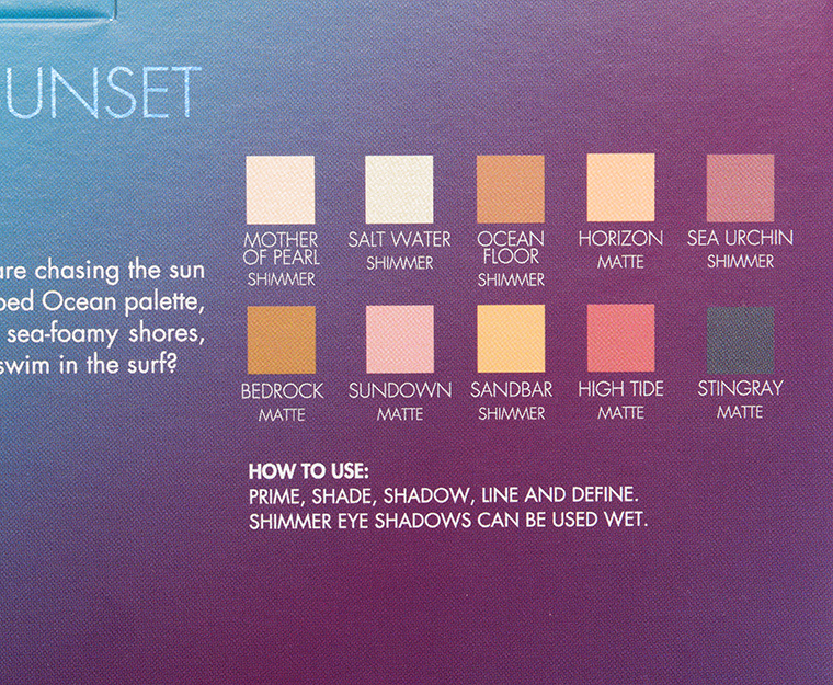 LORAC Unzipped Ocean Sunset 10-Pan Eyeshadow Palette