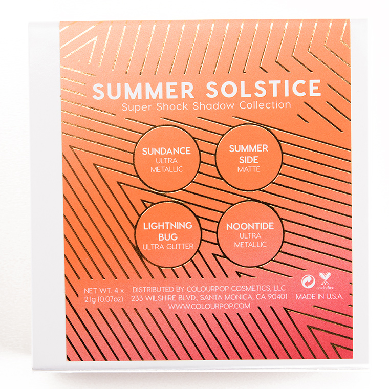 ColourPop Summer Solstice Super Shock Shadow Quad