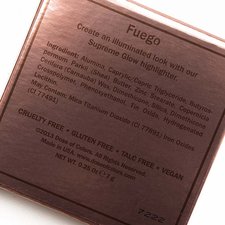 Dose of Colors Fuego Supreme Glow Highlighter