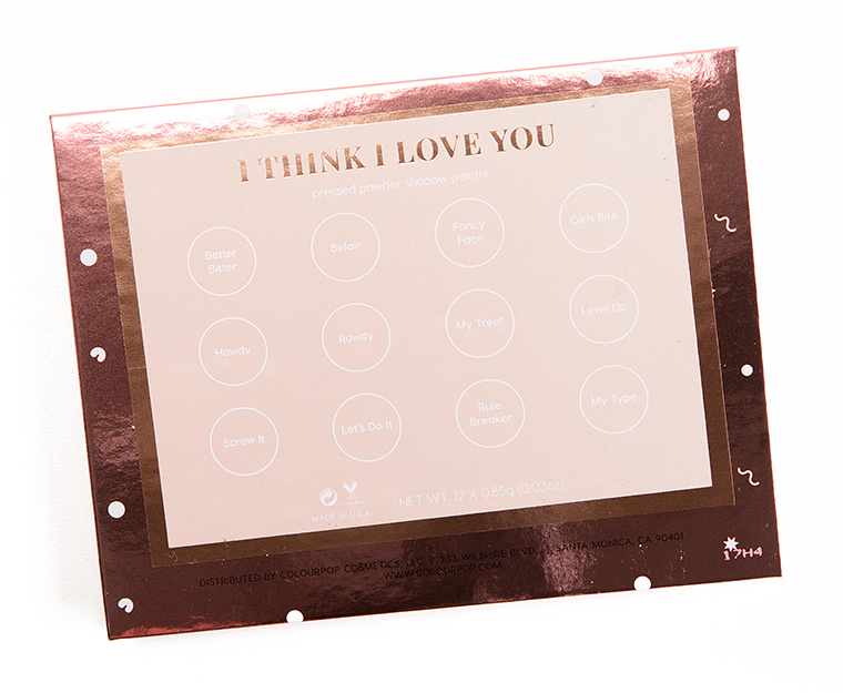 ColourPop I Think I Love You 12-Pan Pressed Powder Shadow Palette