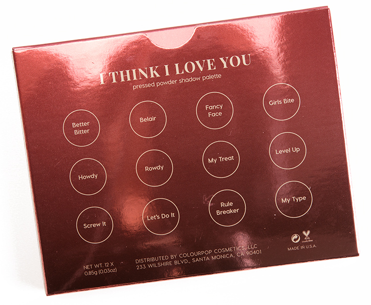ColourPop I Think I Love You 12-Pan Pressed Powder Shadow Palette