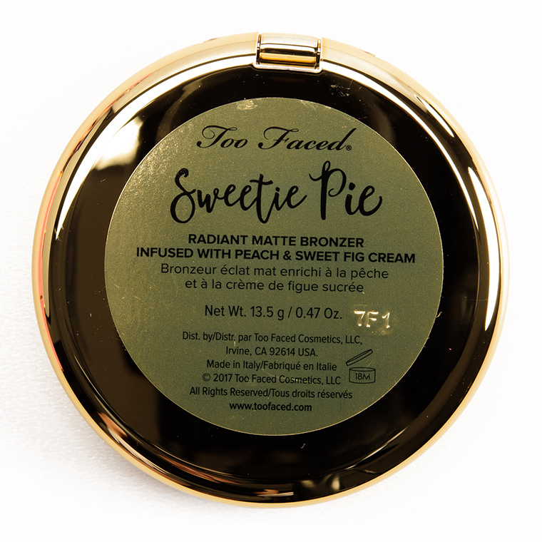 Too Faced Sweetie Pie Sweetie Pie Radiant Matte Bronzer