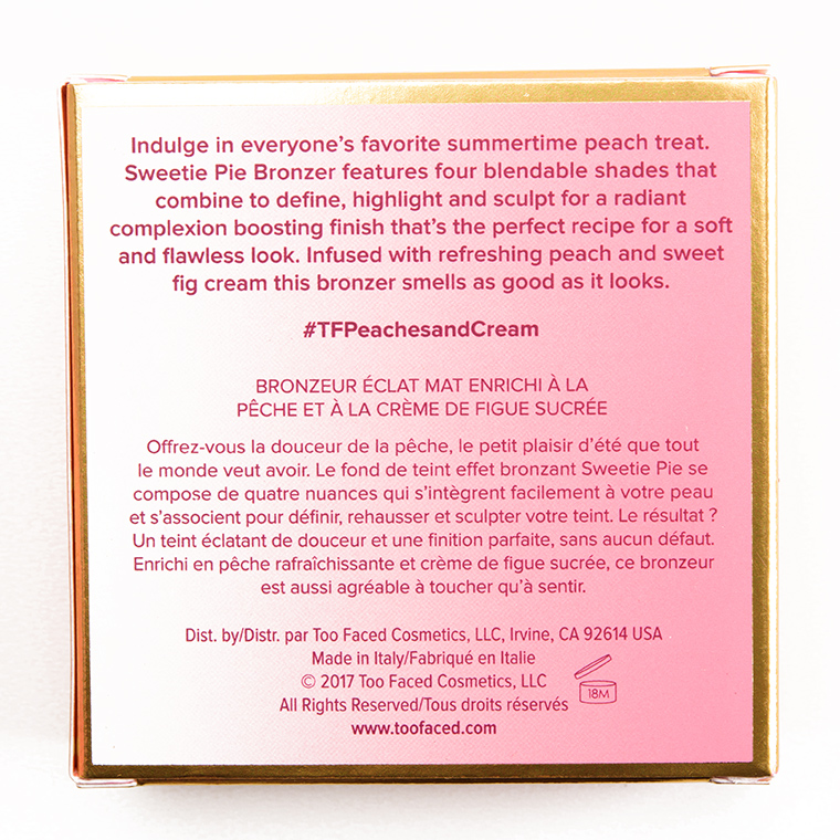 Too Faced Sweetie Pie Sweetie Pie Radiant Matte Bronzer