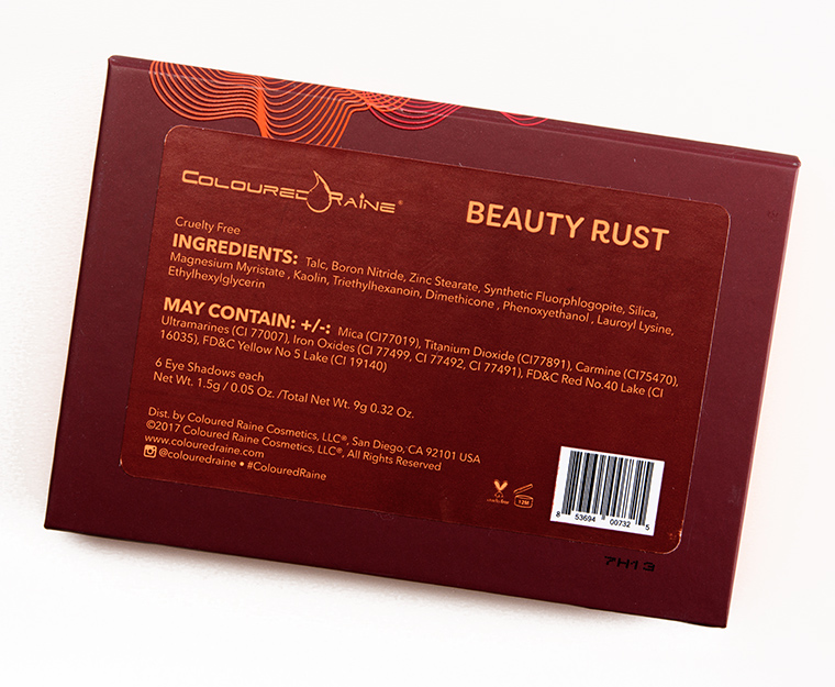 Coloured Raine Beauty Rust Mini Eyeshadow Palette