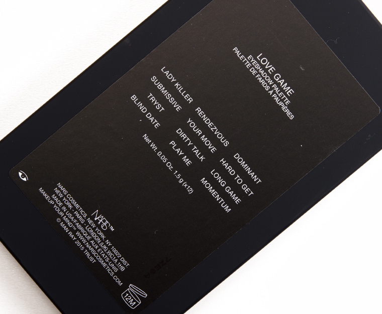NARS Love Game Man Ray 12-Pan Eyeshadow Palette