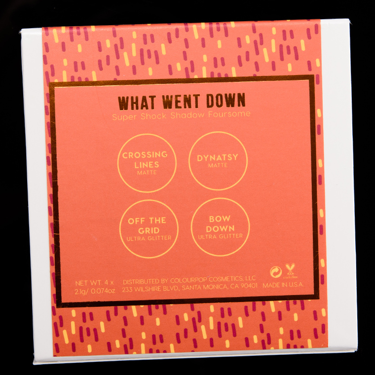 ColourPop What Went Down Super Shock Shadow Quad