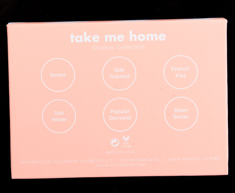 ColourPop Take Me Home 6-Pan Pressed Powder Shadow Palette