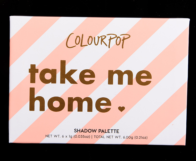 ColourPop Take Me Home 6-Pan Pressed Powder Shadow Palette