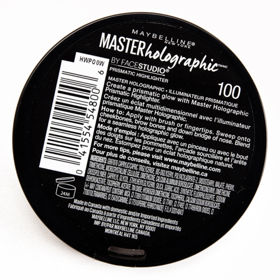 Maybelline Purple (100) Master Holographic Prismatic Highlighter Review, Photos, Swatches