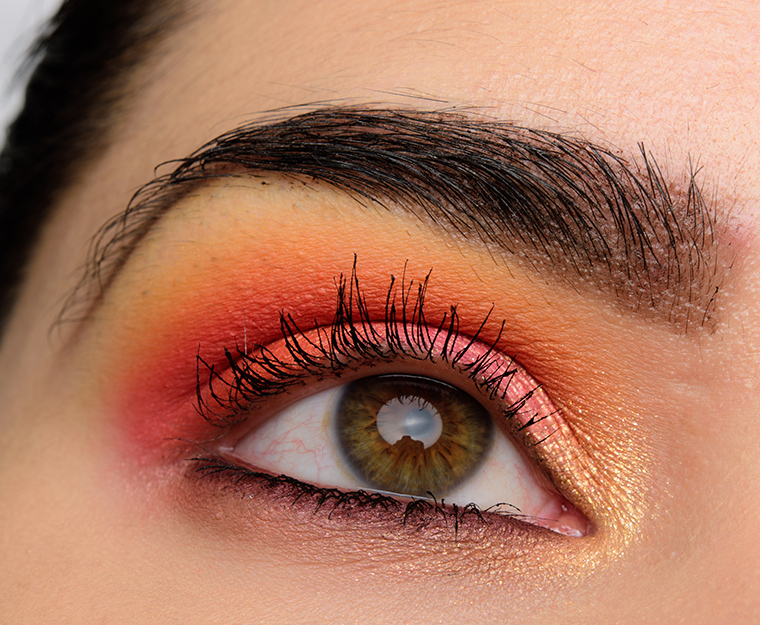 A Bright Pink & Orange Eye | Look Details