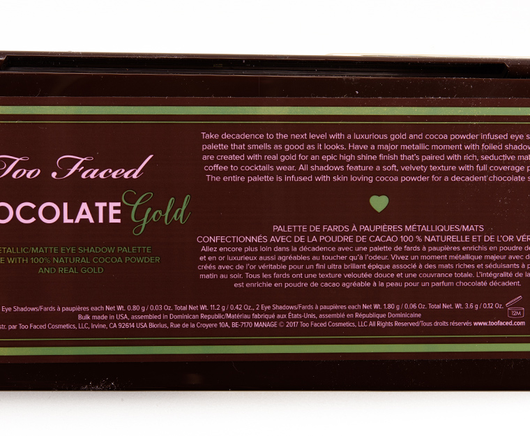 Too Faced Chocolate Gold Chocolate Bar Eye Palette