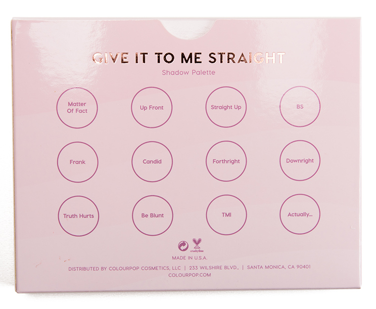 ColourPop Give It to Me Straight 12-Pan Pressed Powder Shadow Palette