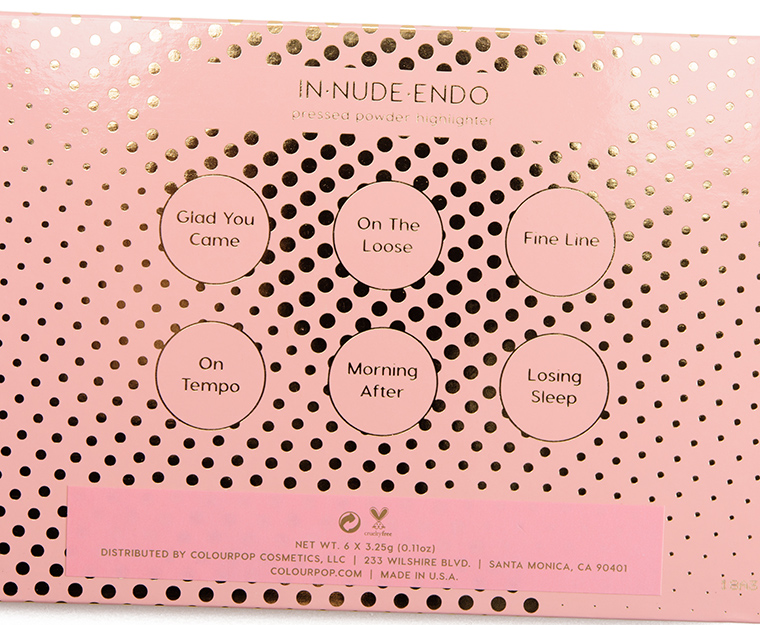 ColourPop In-Nude-Endo 6-Pan Pressed Powder Highlighter Palette