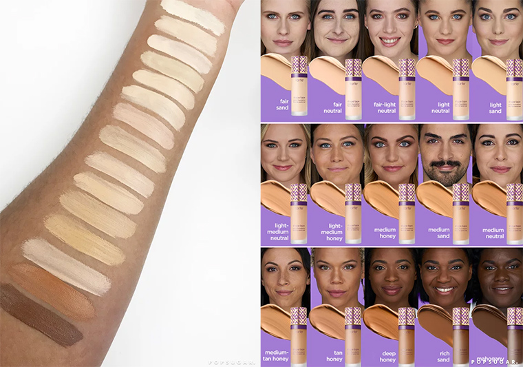 Too Faced Born This Way Foundation Color Chart