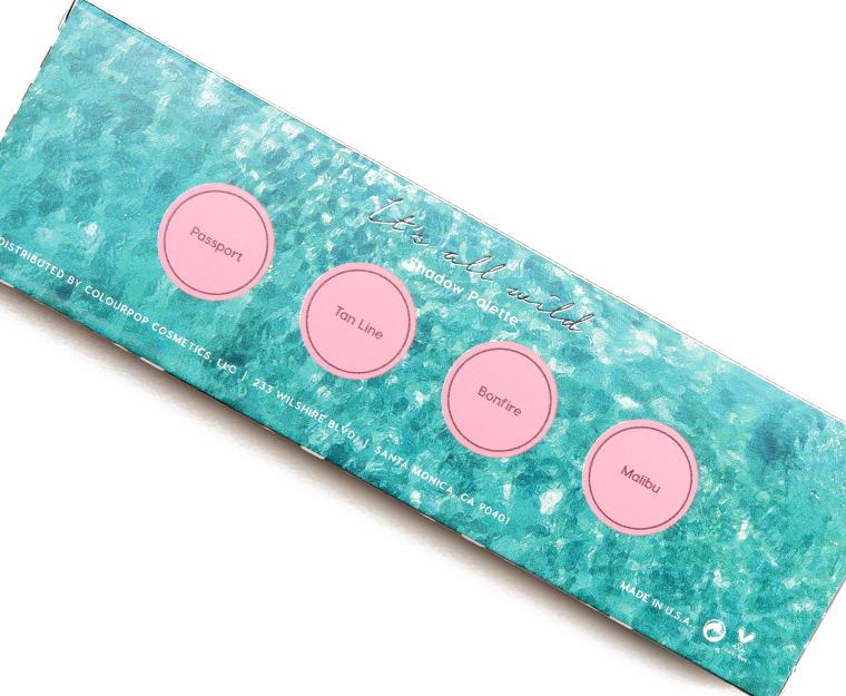 ColourPop It's All Wild 4-Pan Pressed Powder Shadow Palette