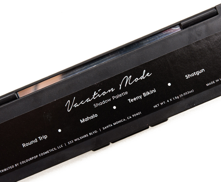 ColourPop Vacation Mode 4-Pan Pressed Powder Shadow Palette